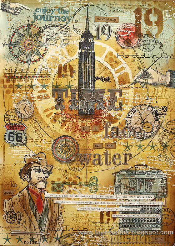 Layers of ink - Time is a face on the water
