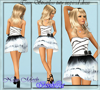 одежда - The Sims 3: Одежда для подростков девушек. - Страница 2 Tf+Strapless+tutu+inspired+dress+by+Irink%2540a