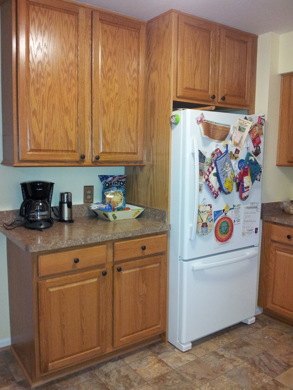 Kitchen sink cabinet base Fridge Sticks Out Too Far