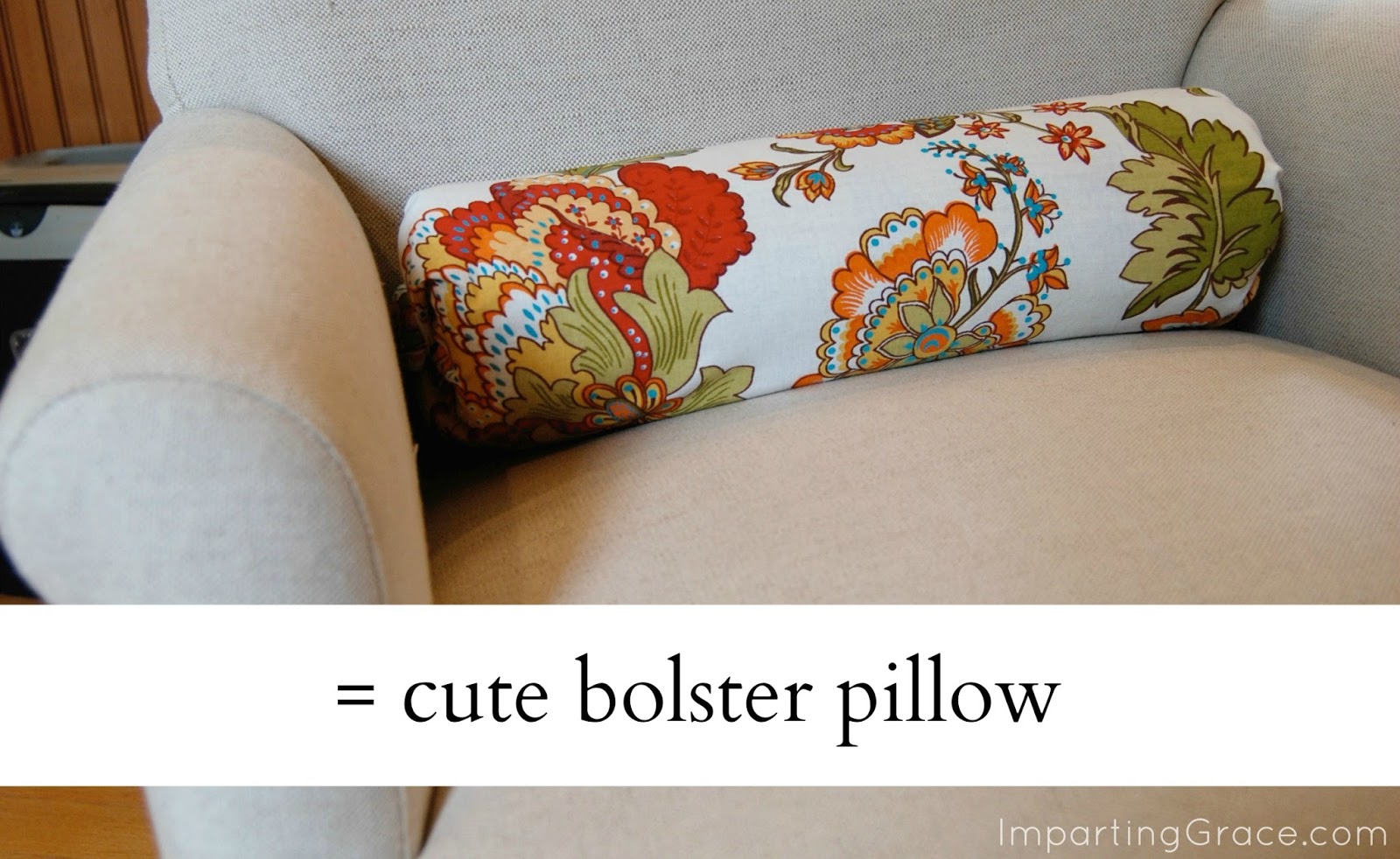 Imparting Grace: Super-easy decorative pillow made from scraps