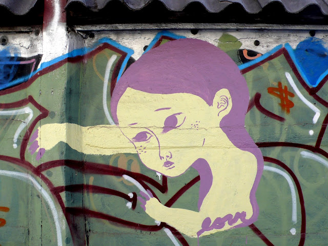 graffiti street art in santa isabel, santiago de chile