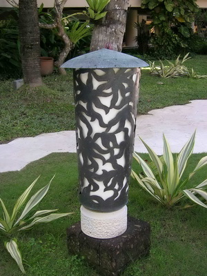 Model Lampu Taman Unik Motif Dedaunan Gudang Art Design