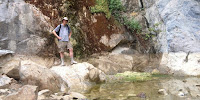 Dan Simpson at Fish Canyon Falls Dan Simpson at Fish Canyon Falls, Angeles National Forest, July 18, 2015
