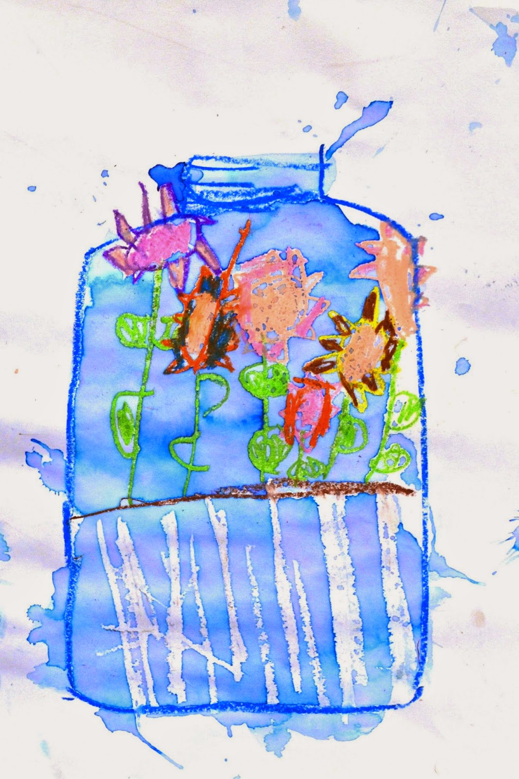 Lessons from the K12 Art Room Kindergarten Terrarium Paintings