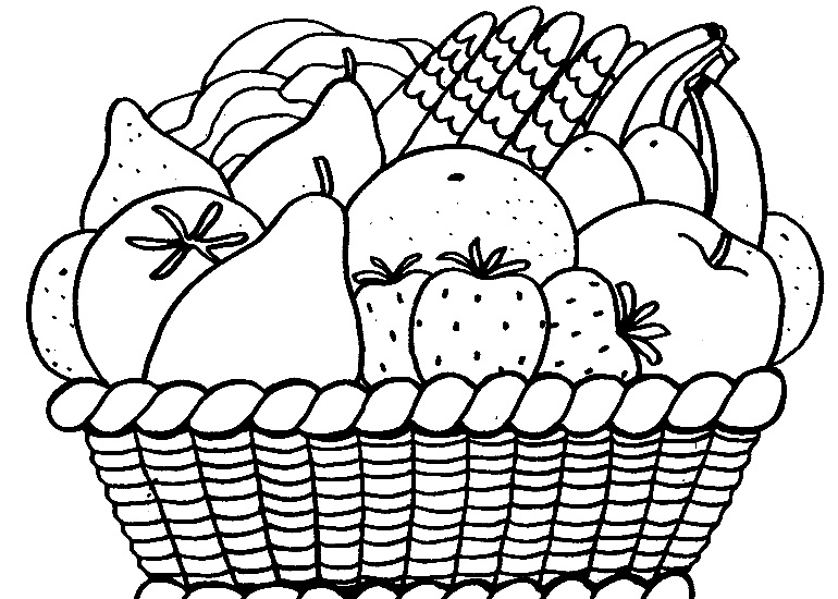 Dibujos para imprimir y colorear: Frutas para colorear