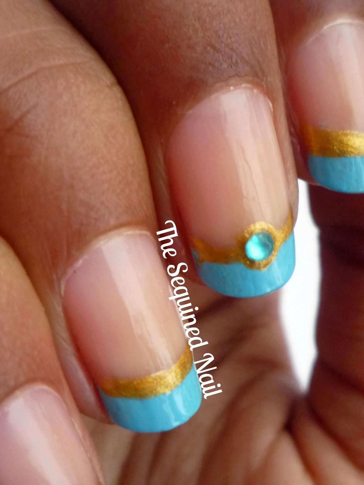 The Sequined Nail Princess Jasmine Nails