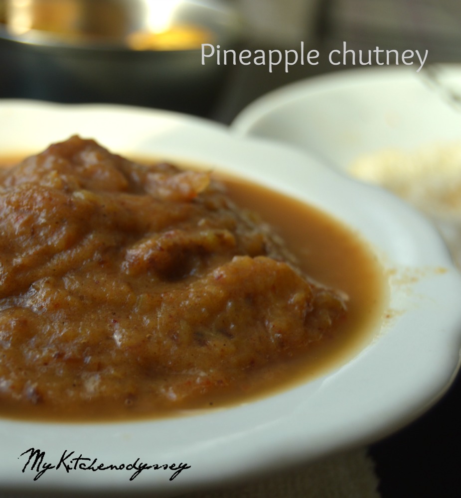 Bengali Pineapple Chutney Sweet and Spicy Pineapple Chutney