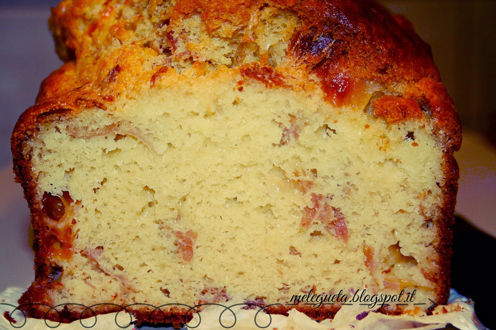 plumcake salto prosoiutto cotto e formaggi