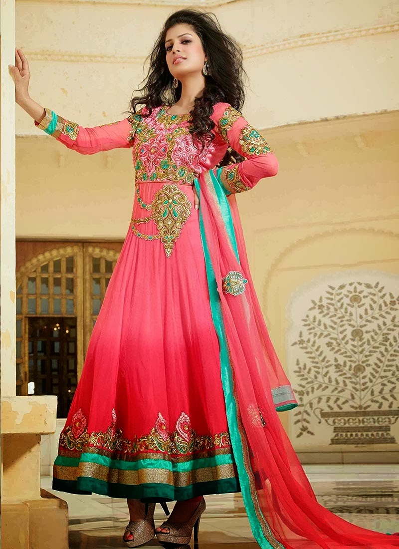 Best Wedding Anarkali Long Dresses Of Beautiful Dress 2013-14
