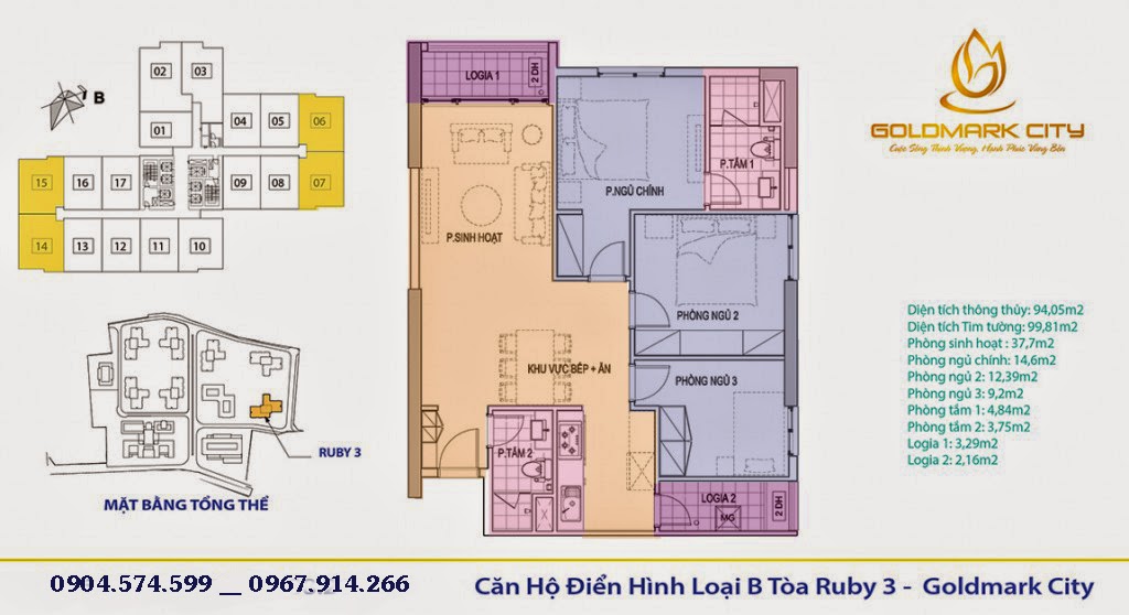 Sơ đồ mặt bằng tòa 103 Goldmark City Sơ đồ mặt bằng tòa 103 Goldmark City