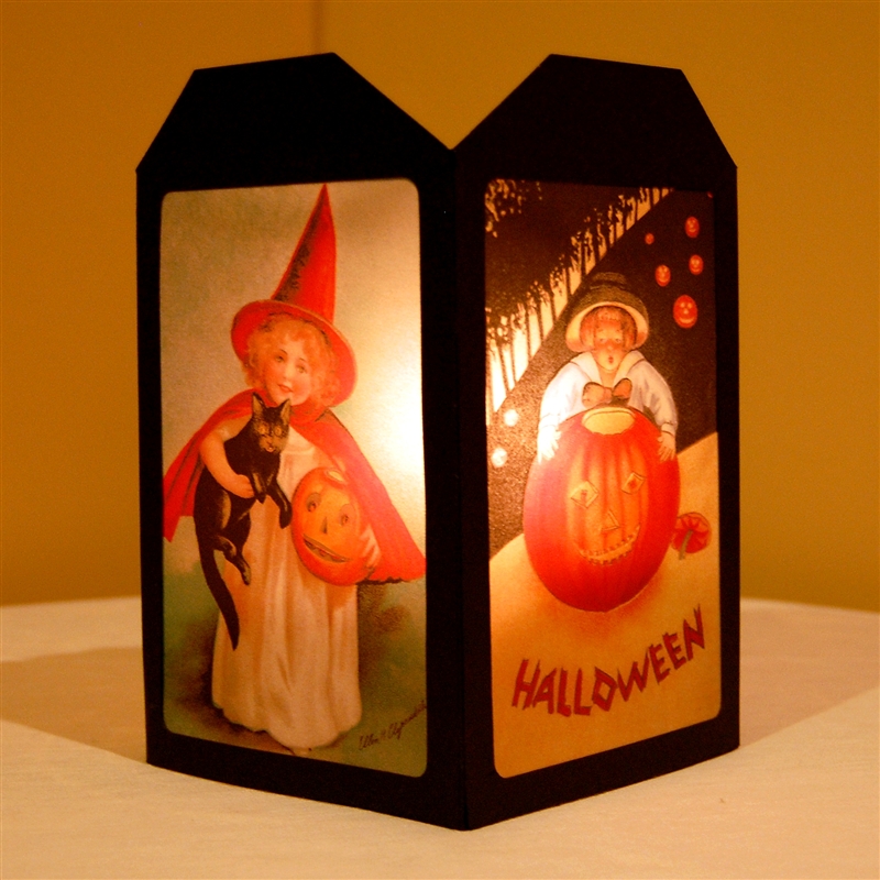 Capadia Designs Halloween Lantern with Vintage Images