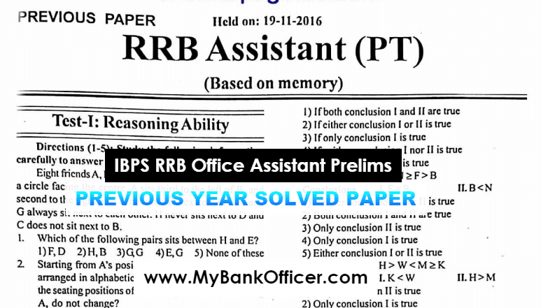 Ibps Rrb Previous Year Question Paper In Hindi Pdf
