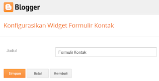 Memasang Contact Form Dari Blogger di Sidebar 