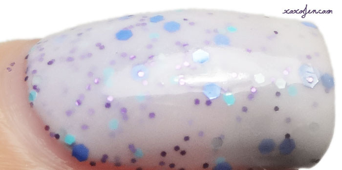 xoxoJen's swatch of Black Dahlia Speckled Lilac xoxoJen's swatch of Black Dahlia Speckled Lilac