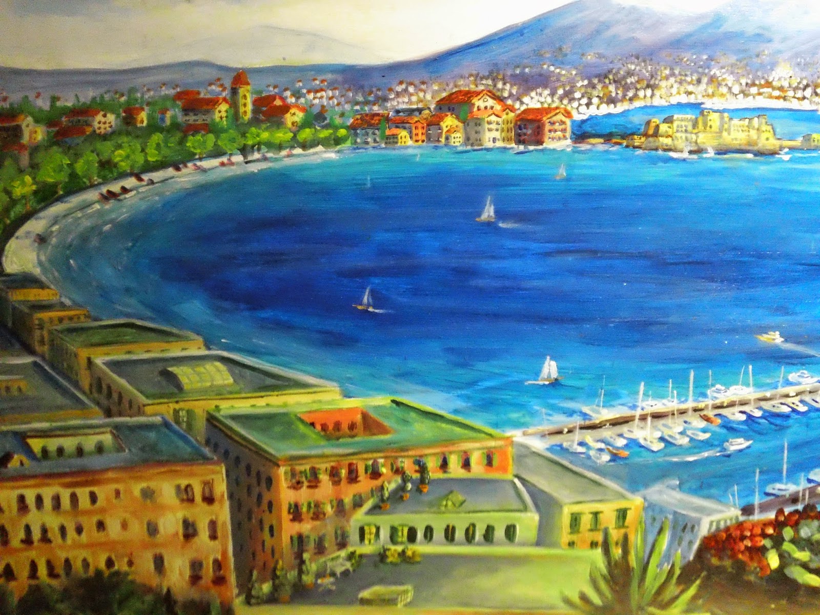 Murals by Robert Hummel Italian restaurant mural in Sayreville N.J