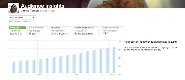 Twitter Audience Insights Follower size is 6,601 Twitter Audience Insights Follower size is 6,601