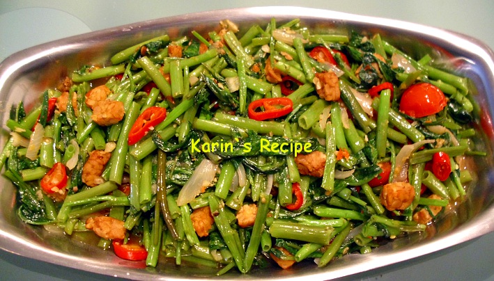 Karin�s Recipe Tumis Kangkung Tauco (Sautéed Water