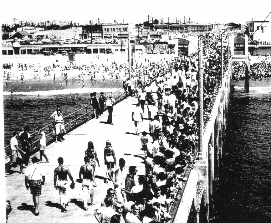 Historic Huntington Beach Boards on the beach
