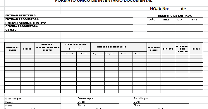 formato de informe de inventario
