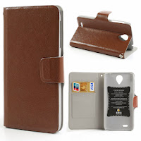 Crazy Horse Texture Leather Case Wallet with Stand for Lenovo S820 - Brown Crazy Horse Texture Leather Case Wallet with Stand for Lenovo S820 - Brown