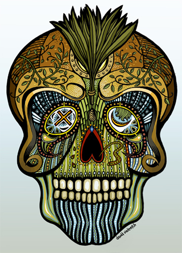 david valentín ilustrador: Calaveras y Diablitos I