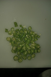 chopped green chillies