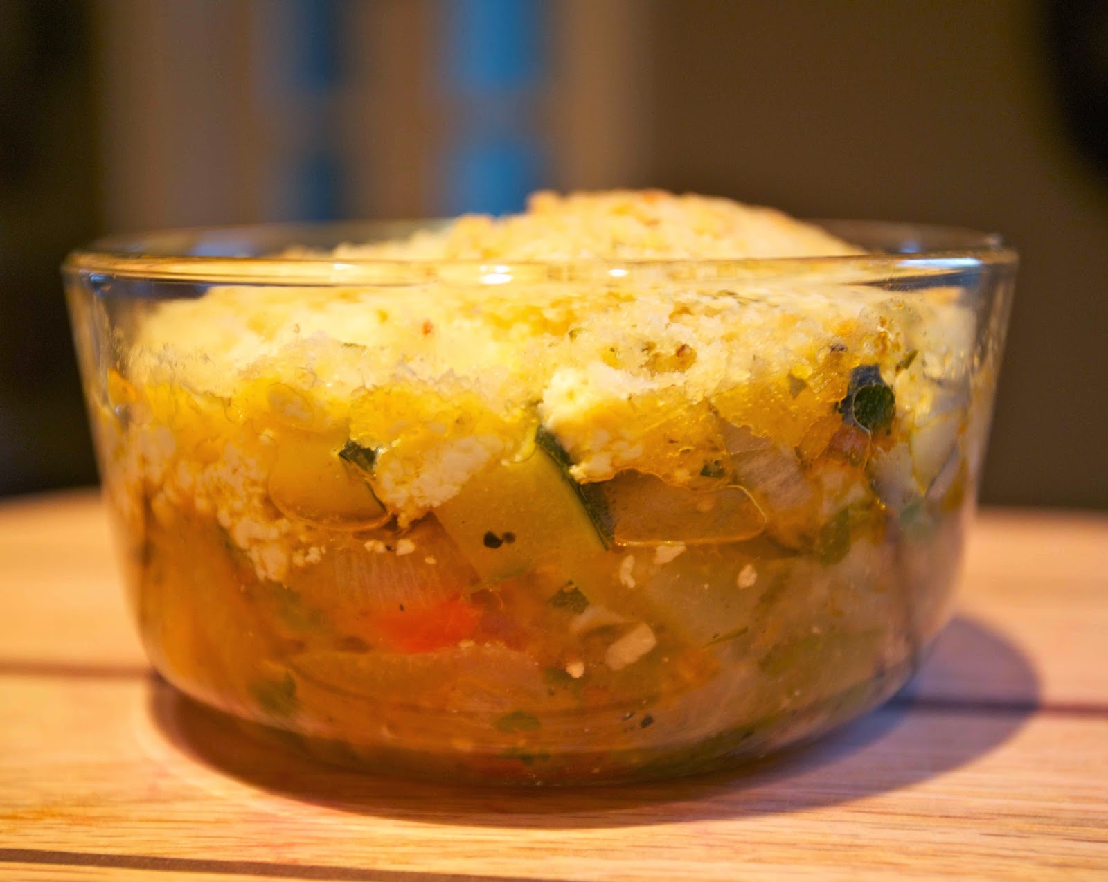 Savory Vegetable Goat Cheese Crumble