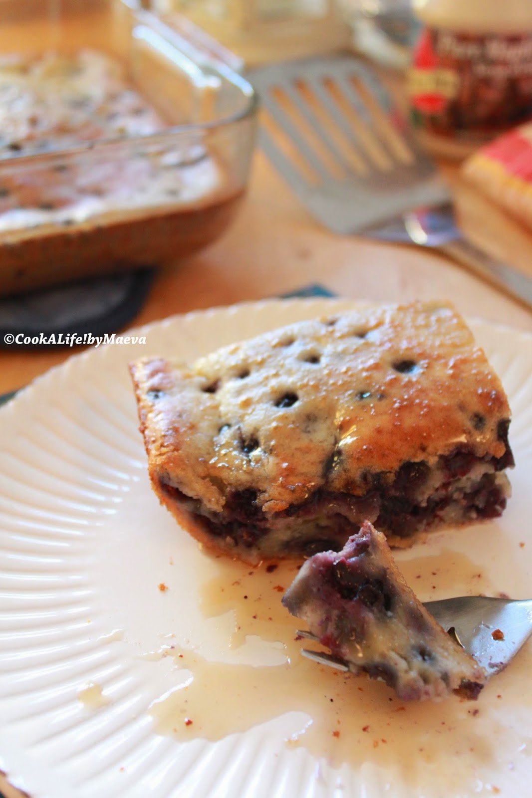 Cook A Life! by Maeva Pancake banane & myrtilles { au four }