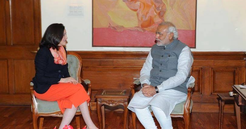 Facebook COO Sheryl Sandberg Meets Narendra Modi