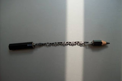 Incredible Sculptures Carved from a Single Pencil Hungarian artist and deviantART user cerkahegyzo carves intricate miniature sculptures from a single lead pencil. The artist says it’s a hobby and form of relaxation for him and that he carves them in his free time. During the day he works as a professional tool-maker in Hungary.