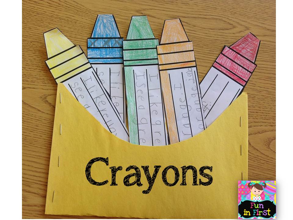 Crayon Writing Fun in First Grade