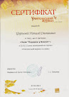 Сертифікат від порталу "Учительський журнал он-лайн"