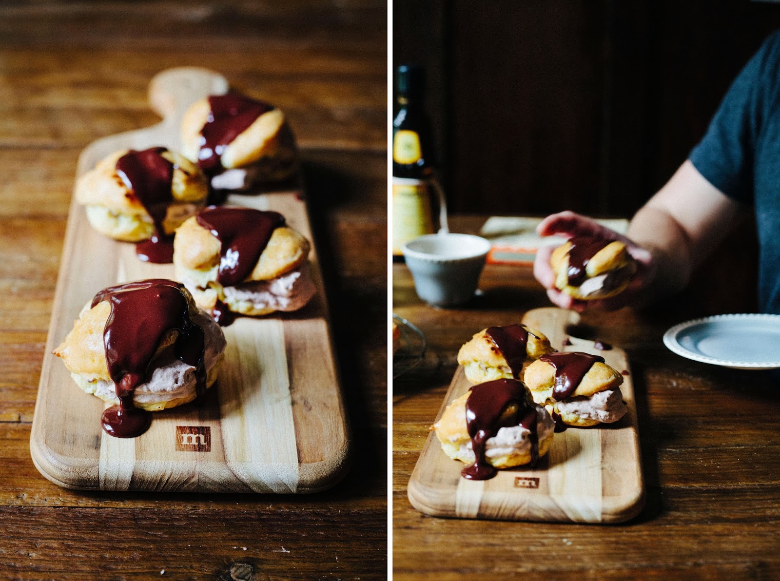 Chocolate Hazelnut Cream Puffs hummingbird high a desserts and