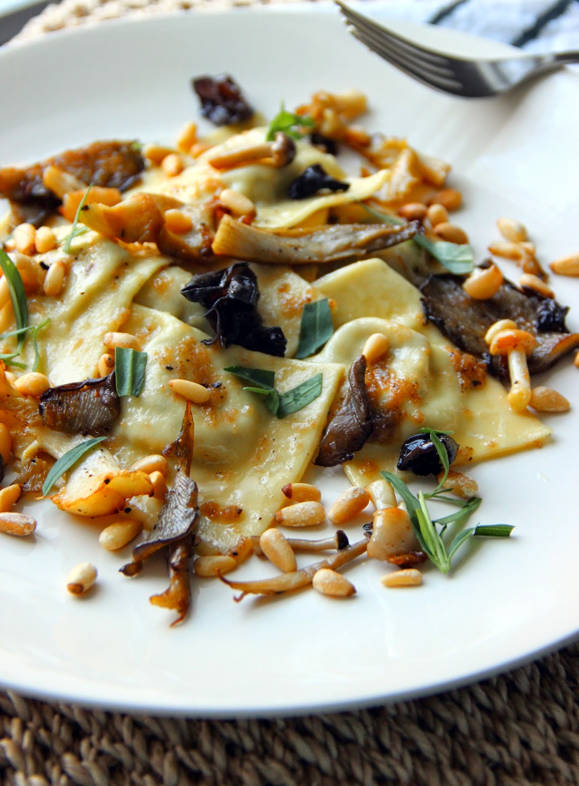 The Owl with the Goblet Wild Mushroom Ravioli