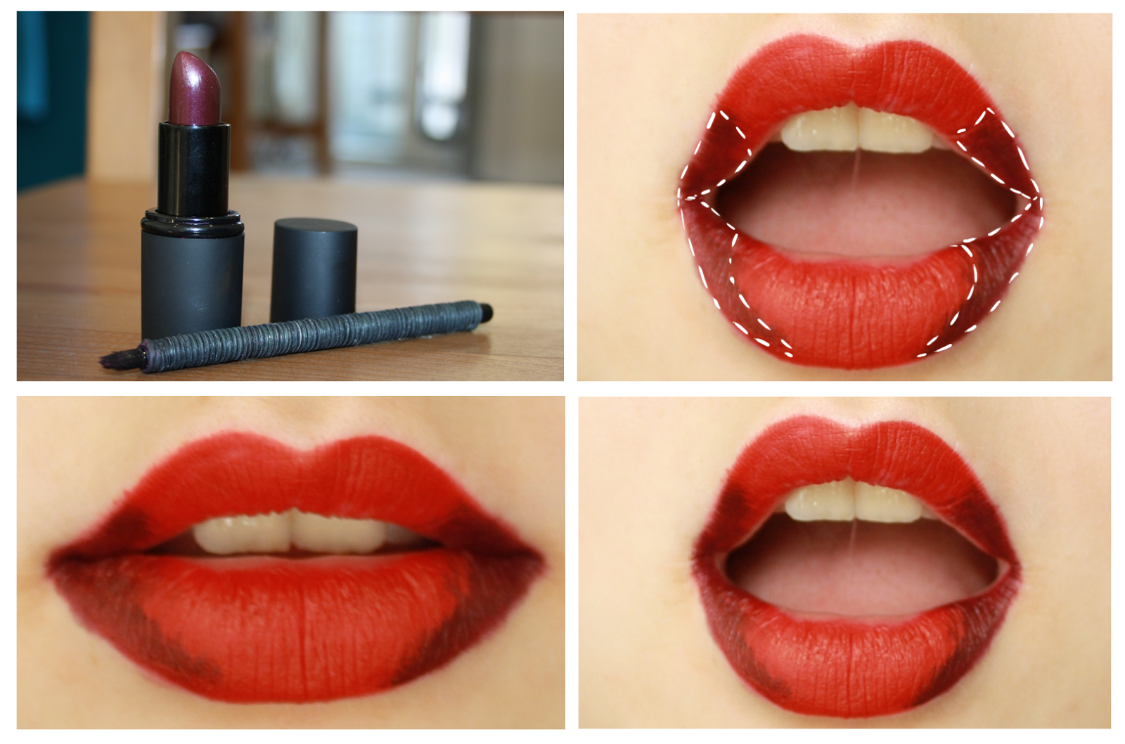 Hantastic Beauty Tutorial How To Do Vampy Gradient Lips For Clumsy