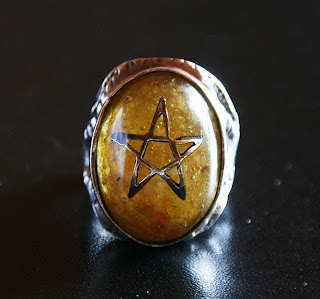 old amber angel heart ring by alex streeter 7