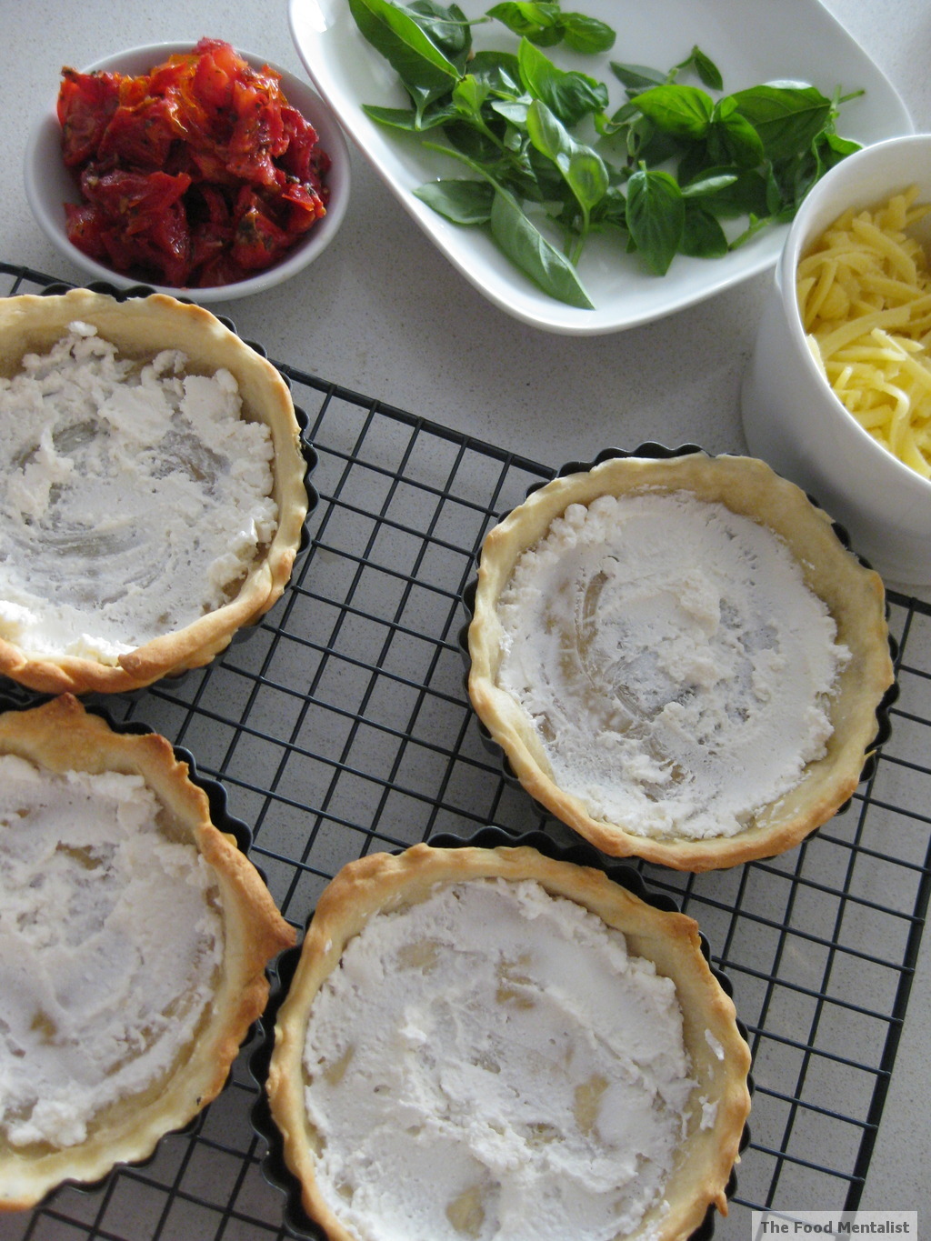 feta, basil & sundried tomato quiche
