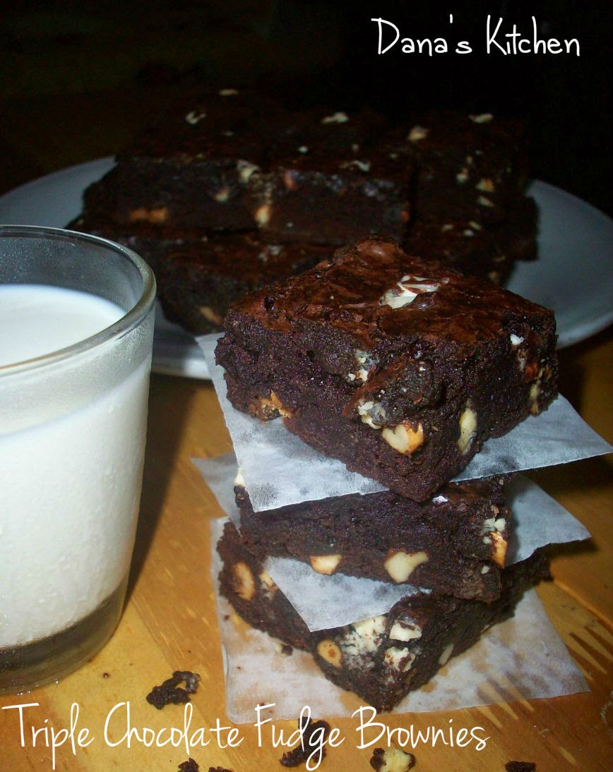Dana's Kitchen Triple Chocolate Fudge Brownies