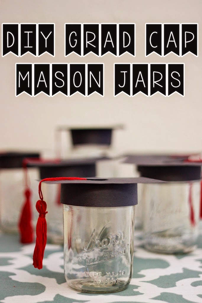 Liz Makes Liz makes graduation cap mason jar decorations