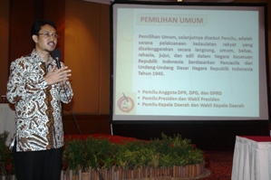 Orientasi Pers antara KPU dengan media massa, di Hotel Red Top, Jakarta, Selasa (30/10).