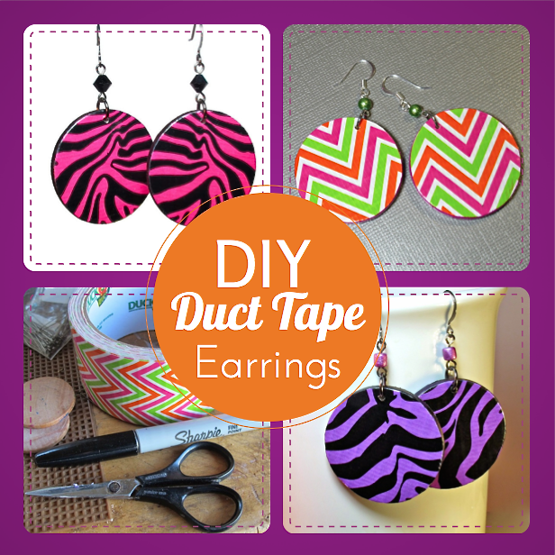 BluKatKraft DIY Duct Tape Earrings