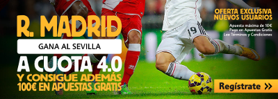 betfair Real Madrid gana Sevilla cuota 4 liga mas 100 euros 4 febrero betfair Real Madrid gana Sevilla cuota 4 liga mas 100 euros 4 febrero