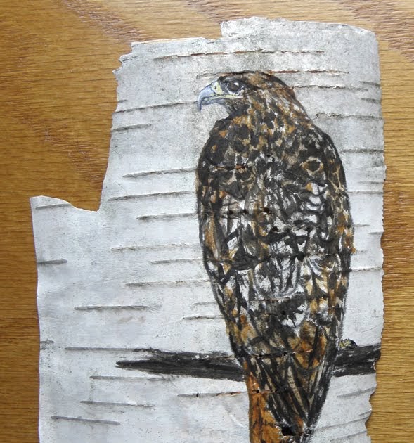 Today's birch bark paintings...