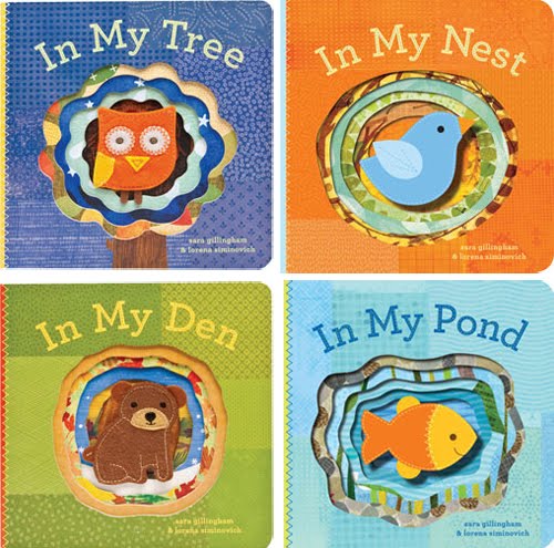 pictures of animals and their homes. They are sweet little stories about animals and their homes, told with the