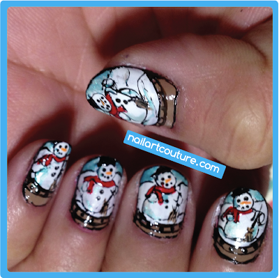Nail Art Couture★ !: Christmas Nail Art #1: Snow Globe