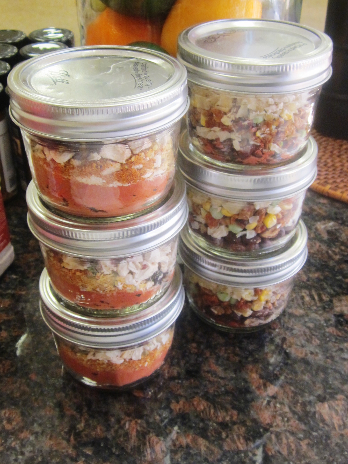 Chef Tess Bakeresse New 5 Day Menu for Personal Sized Meals in Jar!