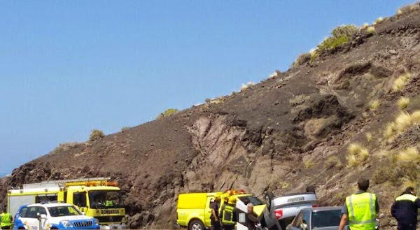 Accidente tráfico la Aldea - El Risco Accidente tráfico la Aldea - El Risco