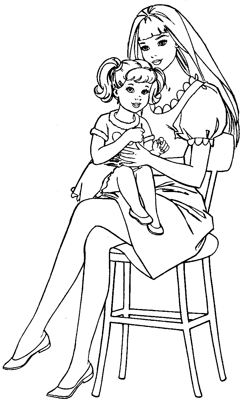 Free barbie printable coloring pages