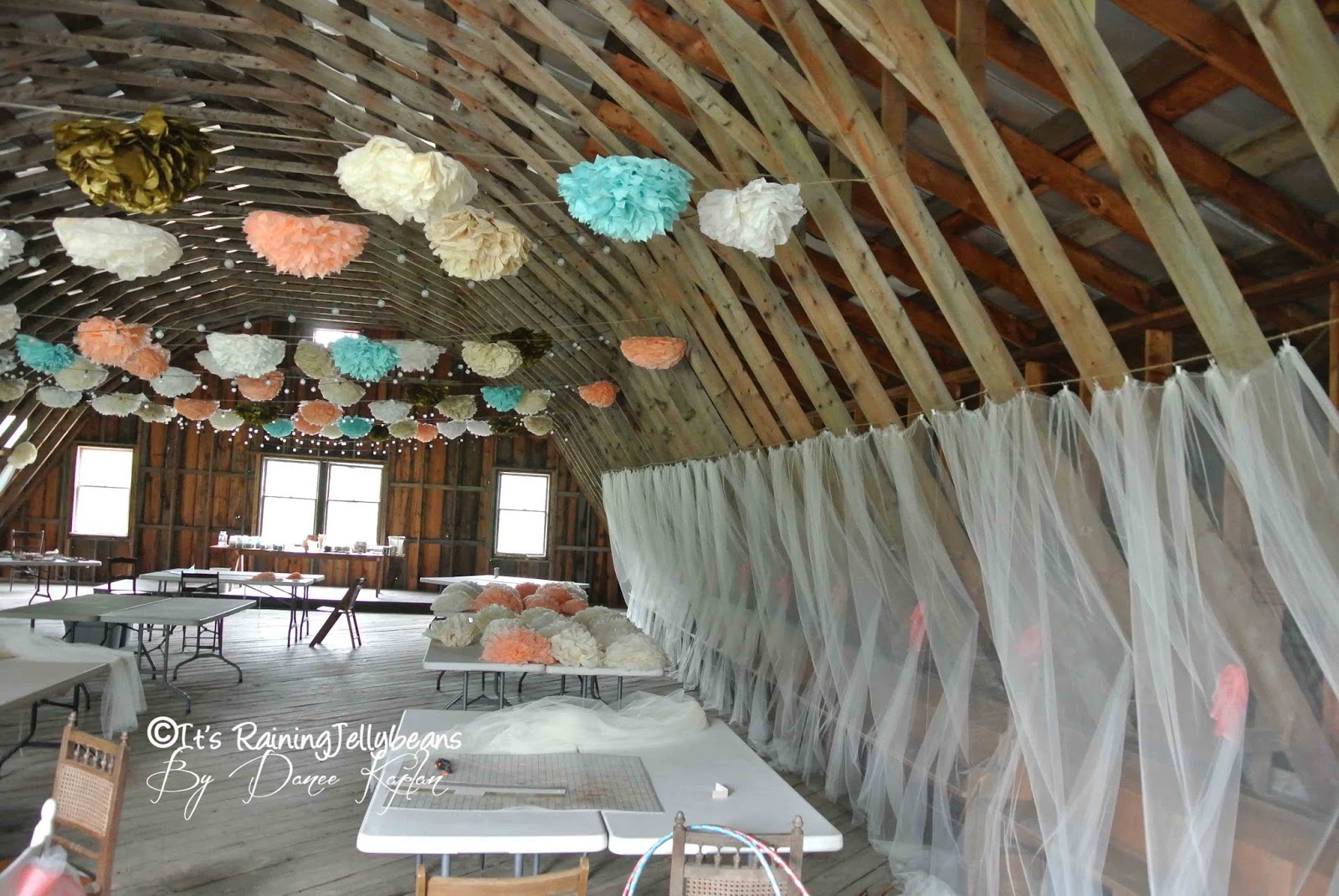 It's Raining JellyBeans Wedding Tulle Wall Tutorial