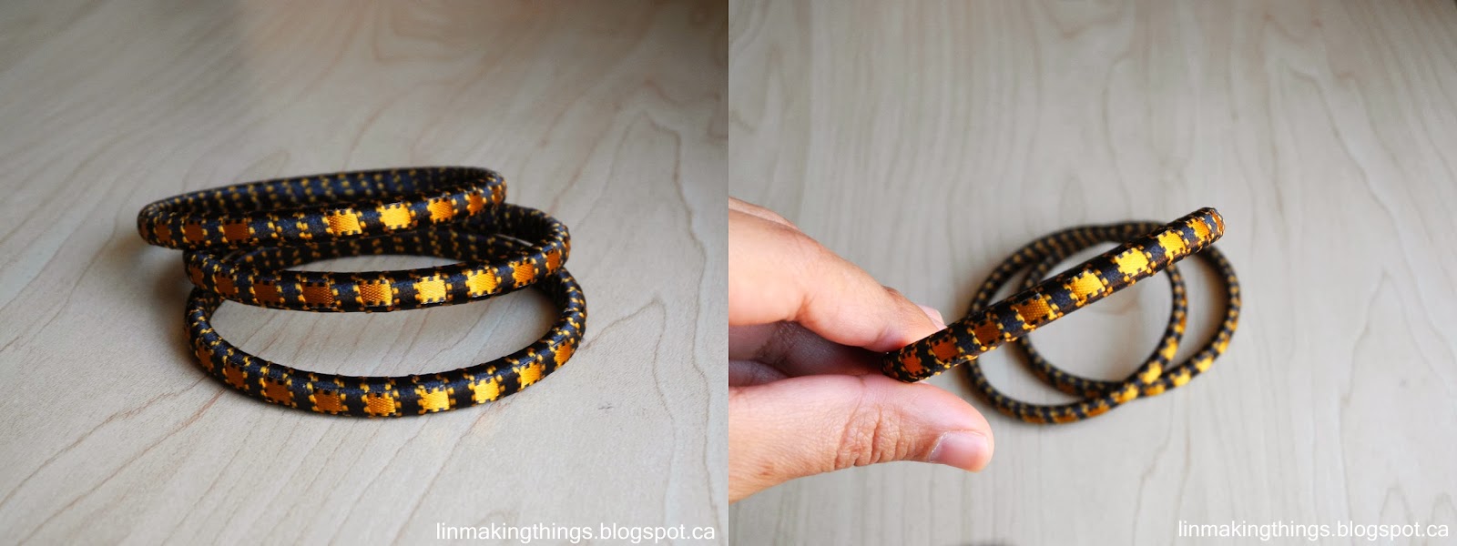 Lin Making Things Woven Ribbonwrapped Bangles